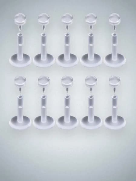 10 шт./лот прозрачный фиксатор для пирсинга губы, 6mm