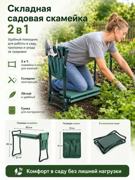 Скамейка-перевертышх49х27 см