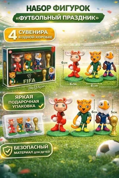 Фигурка-статуэтка талисмана Чемпионата мира 2026 в США, Канаде и Мексике