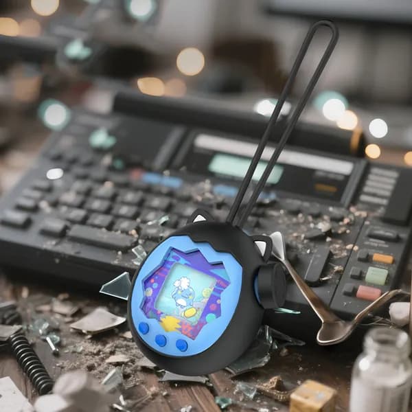 Силиконовый чехол для Tamagotchi Paradise, чёрный, противоударный и водонепроницаемый