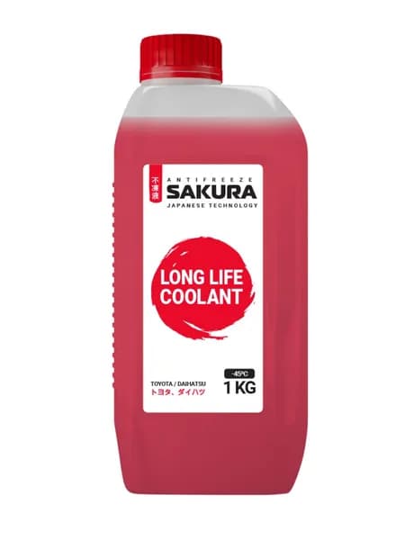 Антифриз SAKURA RED, красный, -45С, G12, 1 кг