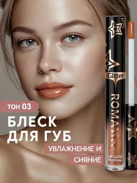 Блеск для губ увлажняющий, прозрачный розовый нюд