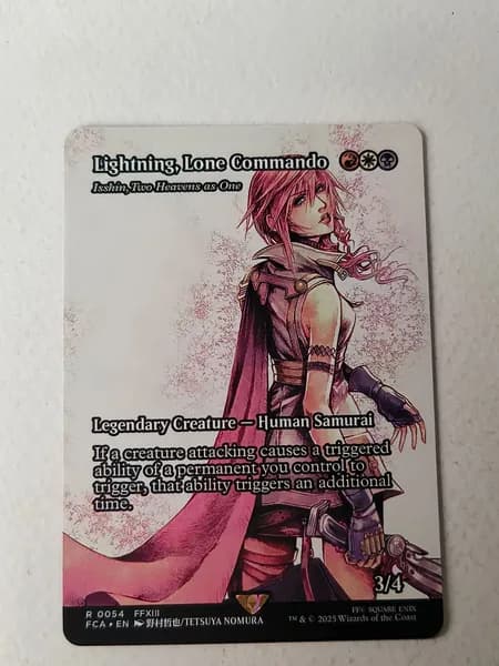 Портативные карты MTG Высококачественные карты Final Fantasy без фольги Молния, Одинокое командо 54