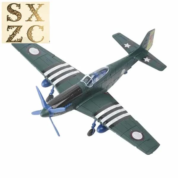 Сборная модель самолета времен Второй мировой войны, истребитель P-51, масштаб 1:48, зеленая, для взрослых