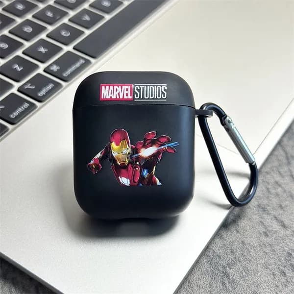 Чехол для AirPods 4 Pro2 Pro 3 2 мультик Железный человек Iron man Силиконовый чехол для наушников