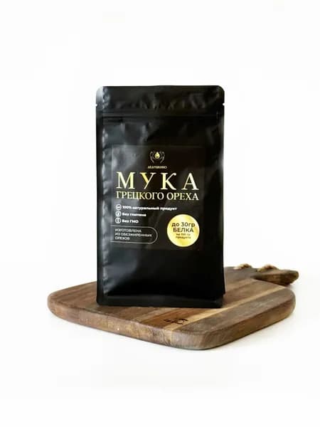 Мука из обезжиренного грецкого ореха (Протеин), 500 гр, ДЕДУШКИНО