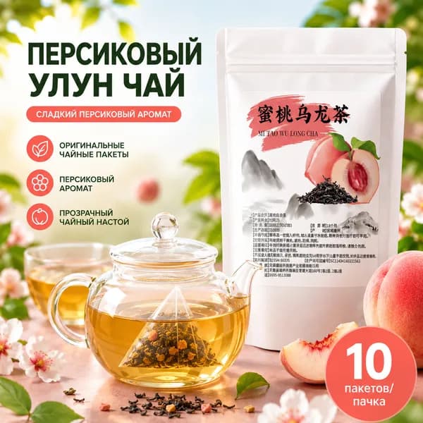 персиковый улун, Китайский чай, 1 упаковке 10 пакетиков