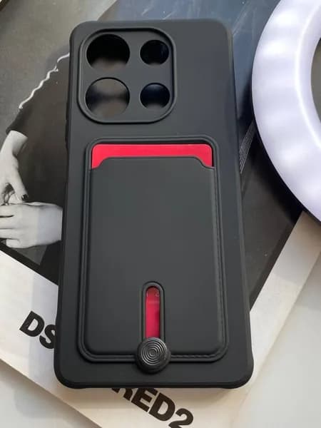 INFINIX NOTE 30 черный с карманом для карт.