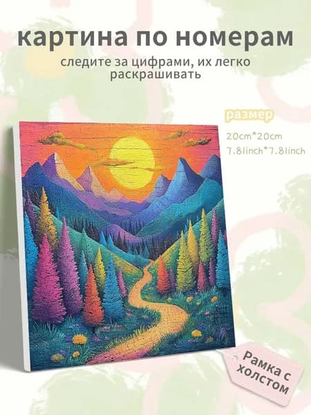 Картина по номерам на холсте с подрамником 20х20 "Ручная роспись маслом розы"