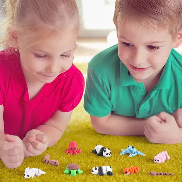 Набор из 8 фигурок животных с 3D-печатью, материал PLA
