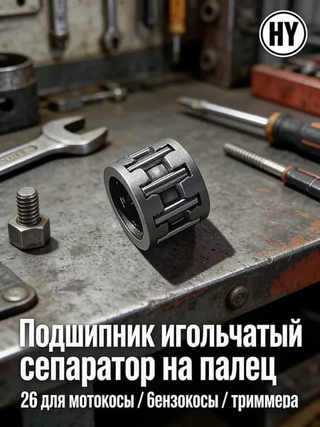 Подшипник игольчатый сепаратор на палец 26 для мотокосы / бензокосы / триммера