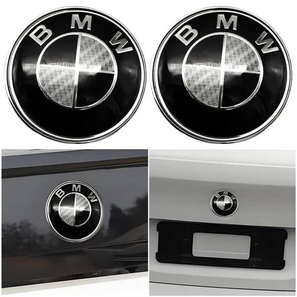 Крышка для эмблемы двигателя и задней эмблемы BMW, 82 мм и 74 мм, ABS
