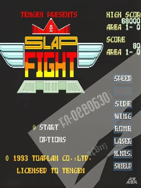 Игровой картридж для приставки 16 bit: Slap Fight - Английская версия (без коробки)