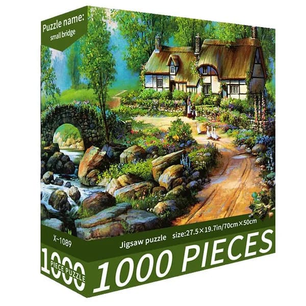 Пазл Маленький мост и текущая вода, 1000 деталей