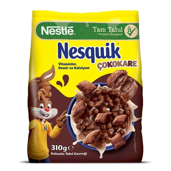 NESTLE Nesquik Хлопья Duo из пшеницы и кукурузы с молоком и какао, 310 г