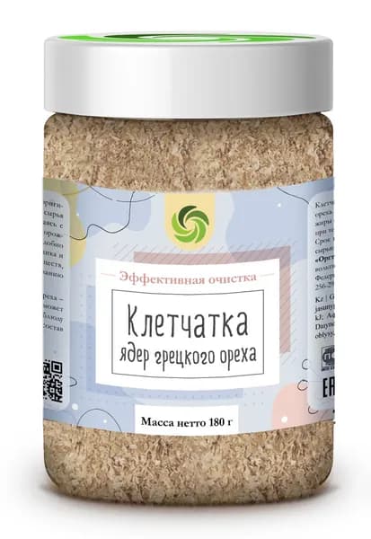 Клетчатка ядер грецкого ореха Оргтиум 3 шт по 180 гр. продукты для похудения и очищения органические, суперфуд, добавки пищевые, детокс без сахара