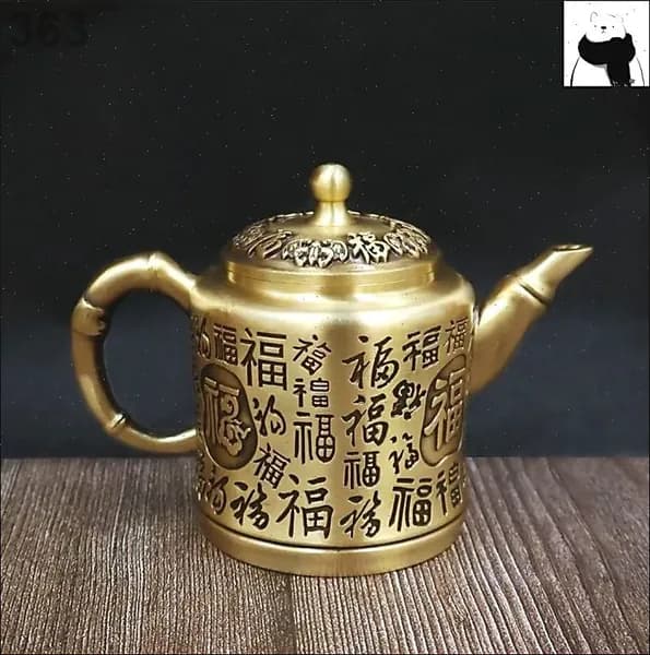 Чайник винтажный , Коллекционный чайник , бронзовый