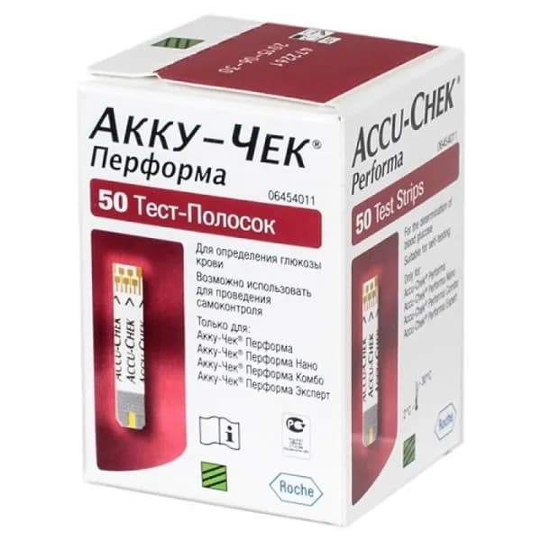 Тест-полоски Акку-Чек Перформа (Accu-Chek Performa) №50, срок 09.2026 г