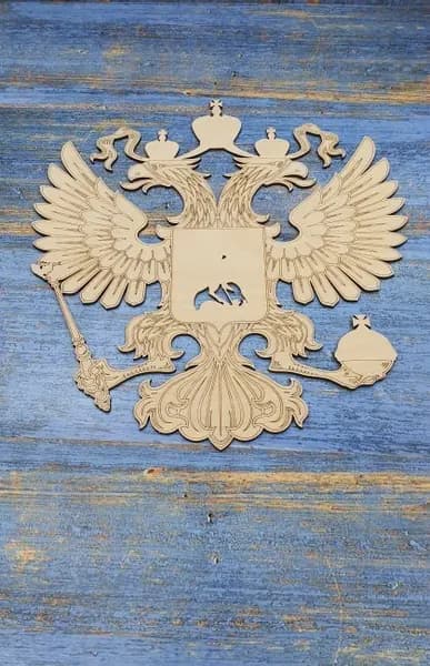 Декор из дерева декупаж "Герб" 10*11см, (1шт).