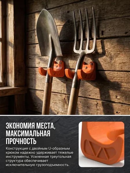 Усиленный держатель для садовых инструментов, 1 шт