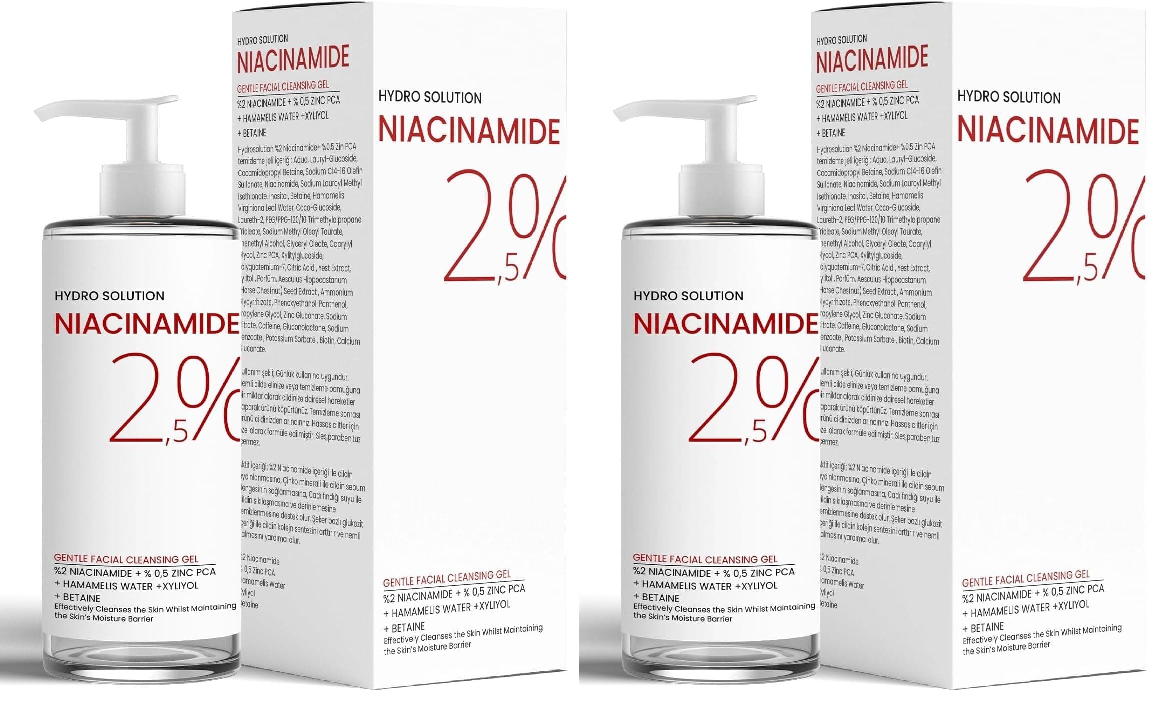 PROCSIN HYDRO SOLUTION%2 Ниацинамид +0,5% цинка Очищающий гель PCA 200 мл (2 упаковки)