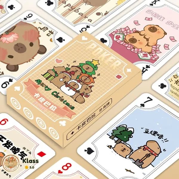 Игральные карты с милыми капибарами, коллекционная колода для вечеринок, игр и фокусов