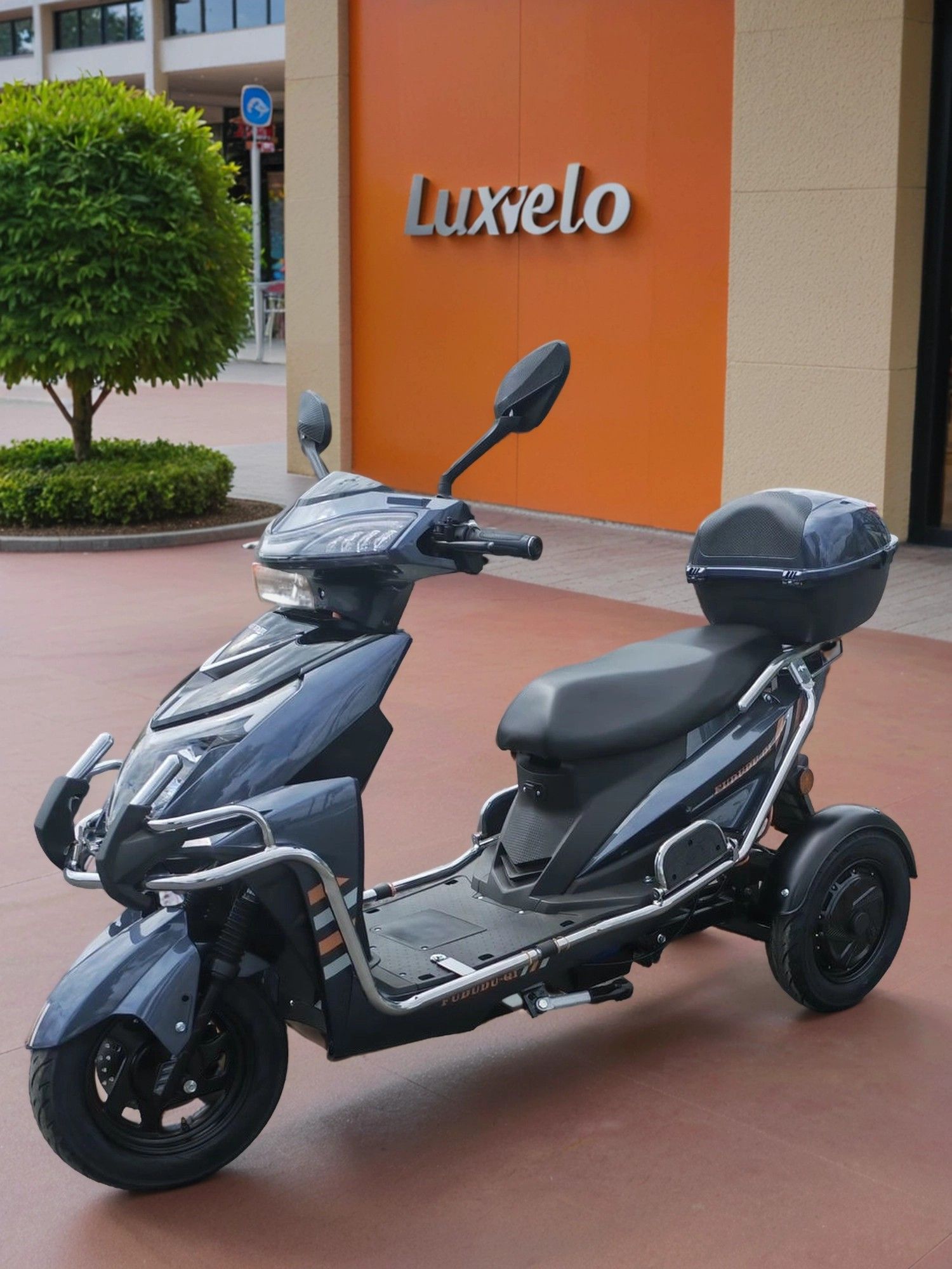 Электроскутер трицикл Fududu Q1 1000W 60V/32Ah, R10
