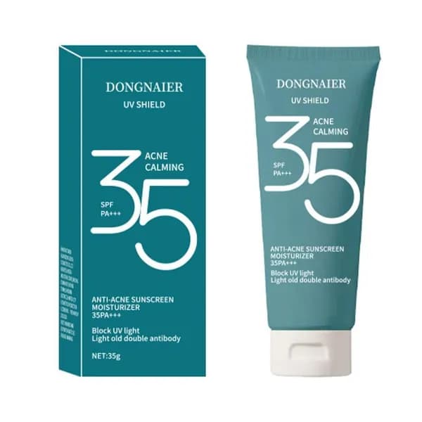 Солнцезащитный крем 35 г SPF35+ PA+++, с салициловой кислотой и пантенолом, увлажнение и борьба с прыщами
