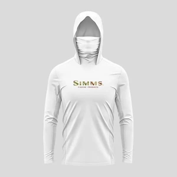 Simms Джерси мужская для рыбалки с капюшоном с принтом Точки, рыболовный лонгслив летний солнцезащитный