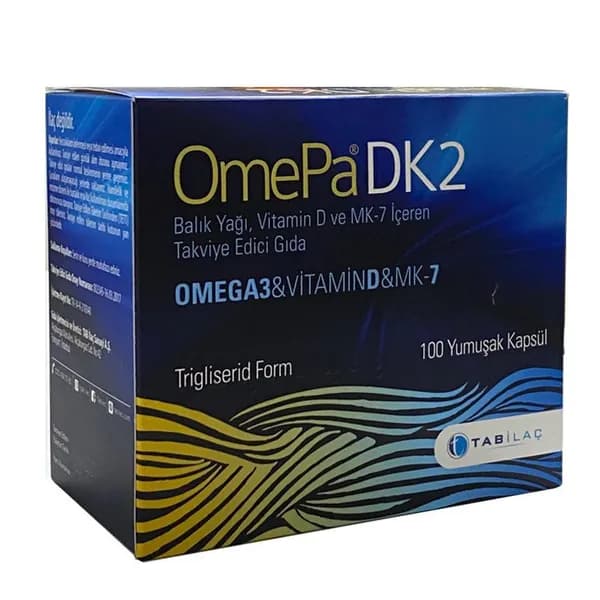 OmePa DK2 Омега-3 - Витамин D - Менак7 100 мягких капсул