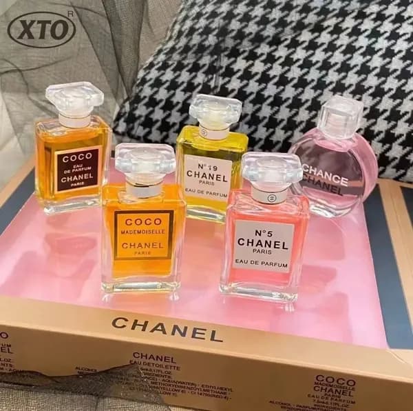 Мини-парфюмерный набор Chanel, 5 в 1, женская парфюмерия, Подарочный набор