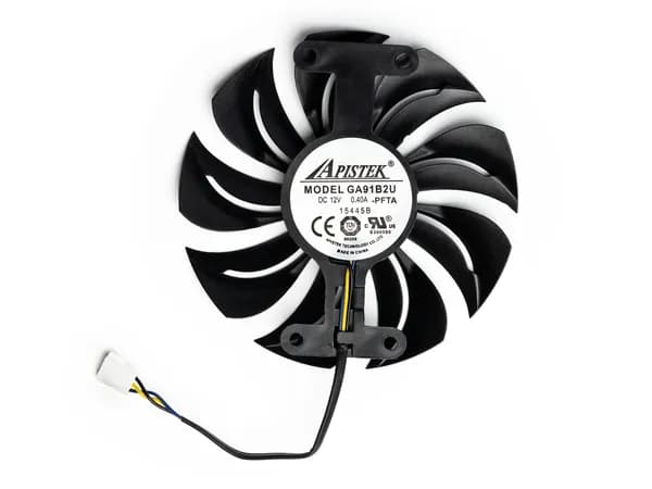 Вентилятор для видеокарты PowerColor Red Devil RX480 RX580 3Pin папа 87мм GA91B2U (№2)