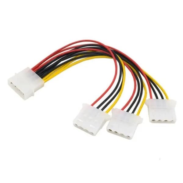 Разветвитель питания 4Pin Molex с тройным выходом для подключения устройств в корпусе ПК