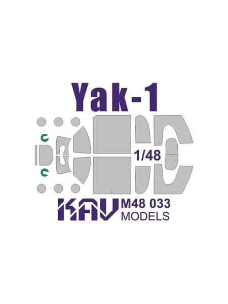 Окрасочная маска на Яk-1 (Accurate/Моделист) KAV M48 033