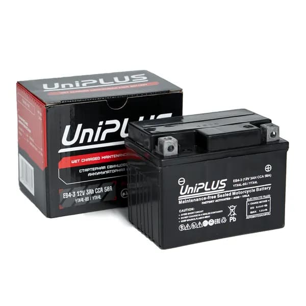 Аккумулятор Leoch UniPLUS EB4-3 (12В 3Ач 50А 113х70х85мм) обр.пол.