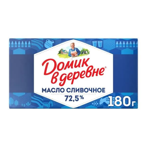 Масло сливочное Домик в деревне 72.5% 180г