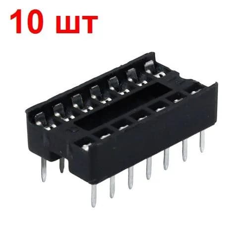Панелька SCS-14 10 шт. под корпус DIP14 ширина 10,16мм