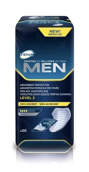 Прокладки урологические для мужчин Tena Men Level 2 Medium, 4 капли, 500 мл, 20 штук