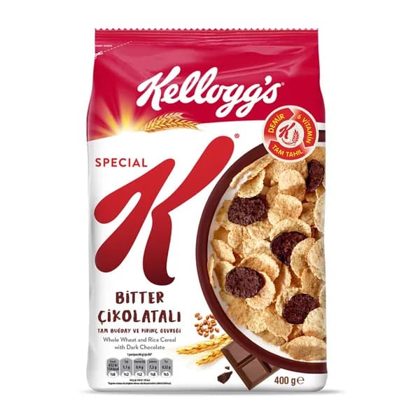 Kellogg's Special K Dark Chocolate Whole Wheat and Rice Cereal 400 g - шоколад