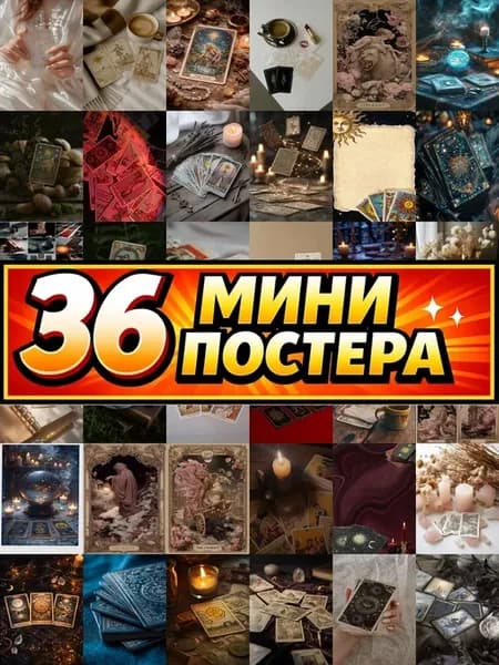 Минипостеры 36 шт Эстетика Карт Таро
