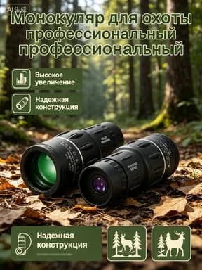 Профессиональные монокулярные бинокли 1652 для охоты, туризма и наблюдения за природой