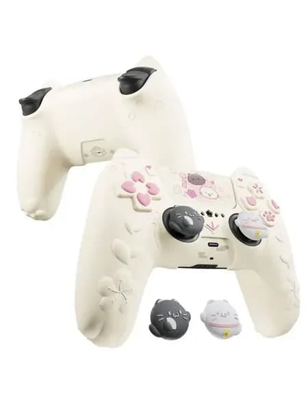 чехол PS5 Cherry Blossoms Kitten розовый