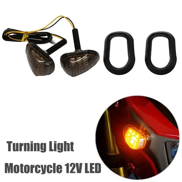 Пара светодиодных указателей поворота 12V для мотоцикла, дымчатые, 9 LED, для Honda Grom MSX125 / MSX 125