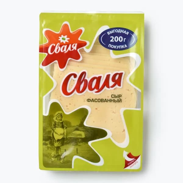 "Сыр Сваля Тильзитер 45%, 200 г, нарезка
"
