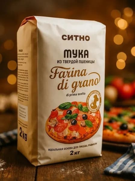 Мука СИТНО из твердых сортов пшеницы Farina di grana 2 кг