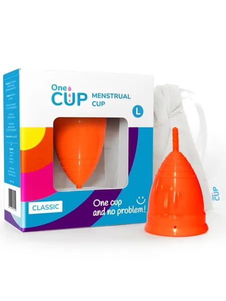 Менструальная чаша OneCUP Classic оранжевая размер L