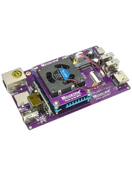Плата расширения с кейсом и модулем POE MCUZone wifi7 riser