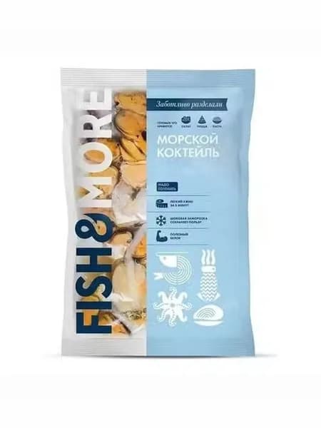 Морской коктейль Fish & More очищенный замороженный 500 г