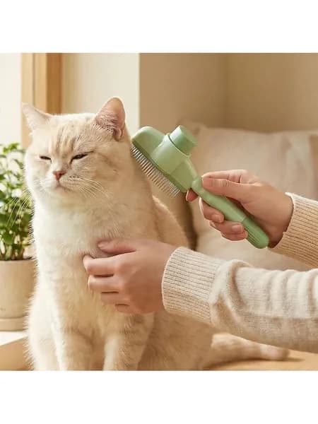 Расческа от блох для кошек и собак предназначена для удаления шерсти домашних животных, для удаления волос используются длинные и короткие зубья из нержавеющей стали, 2 шт