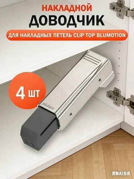 Доводчик мебельный Blumotion накладной